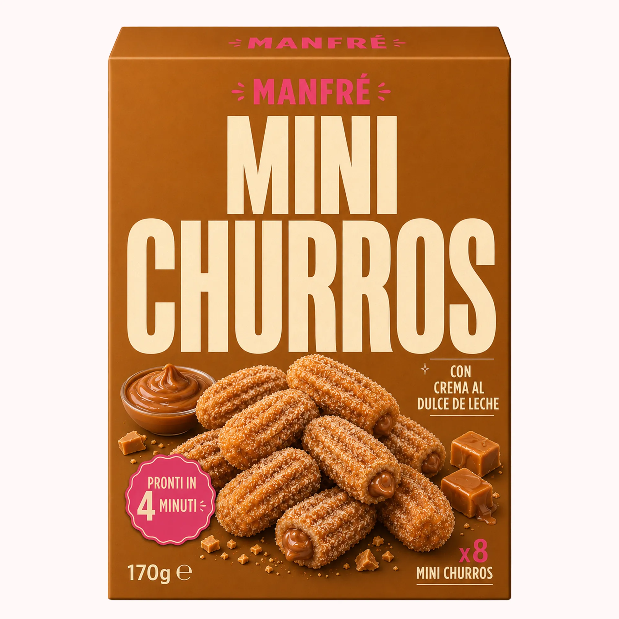 Manfrè Mini Churros Dulce de Leche